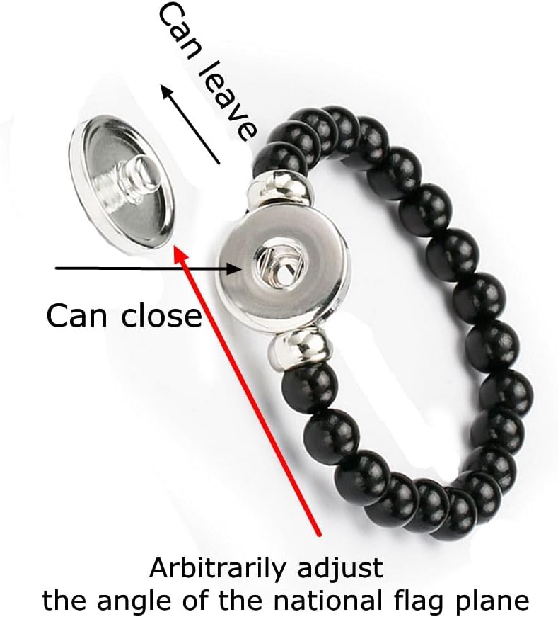 vmcoatdu National Flag Bracelet Elastic Rope Beaded Bracelet Support Your Country Travel Souvenir Gifts for Men Women - Image 3